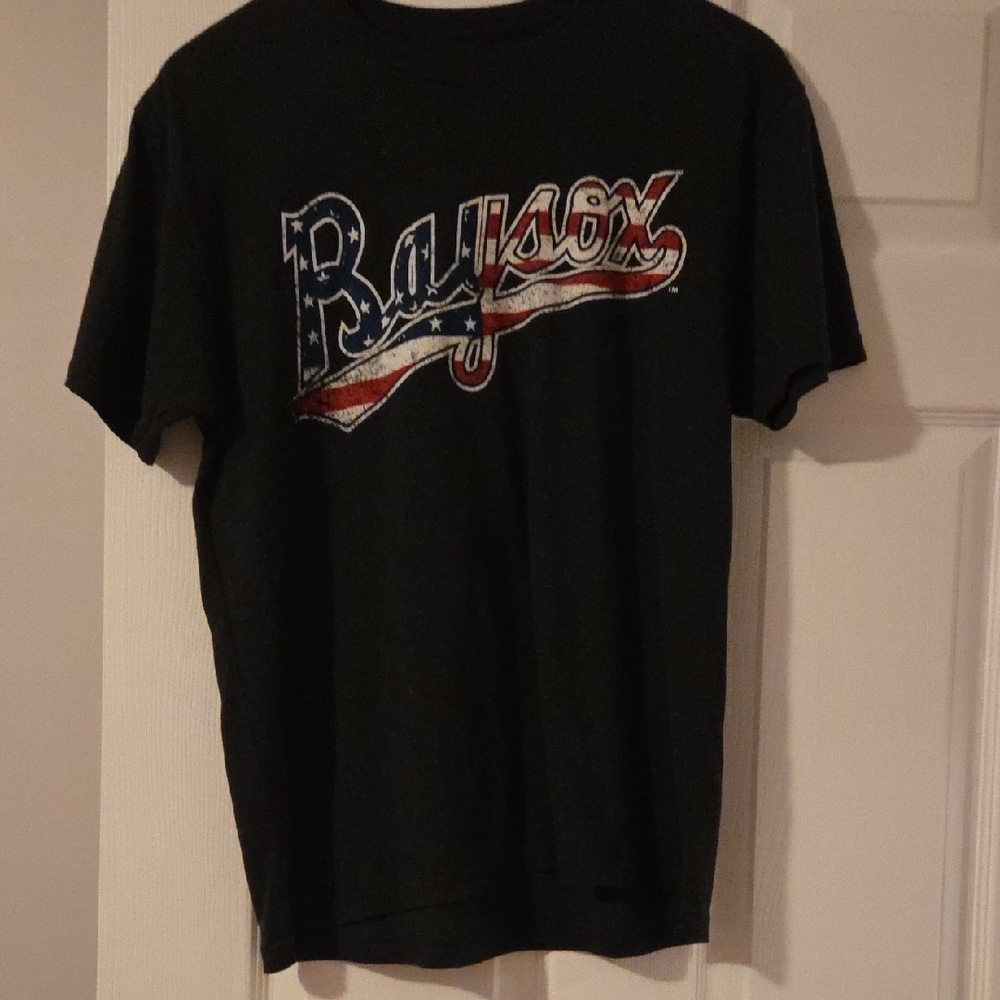 Stitches Black Baysox Patriotic Tee